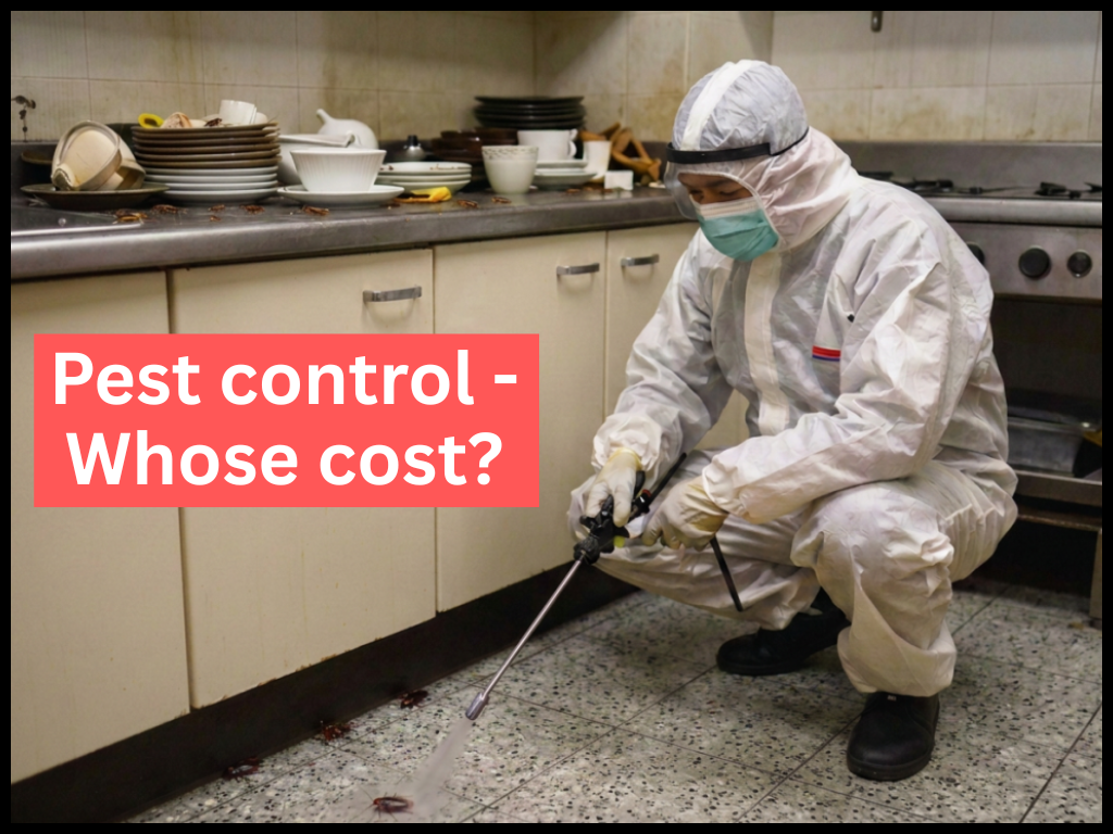 Pest control cost dispute in a rental property
