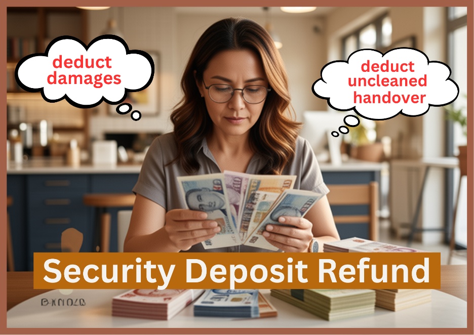 Security deposit refund options for a rental agreement
